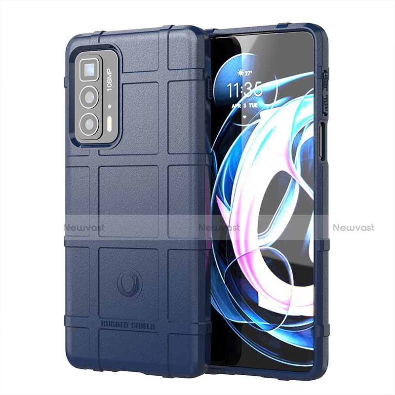 Ultra-thin Silicone Gel Soft Case 360 Degrees Cover for Motorola Moto Edge 20 Pro 5G Blue