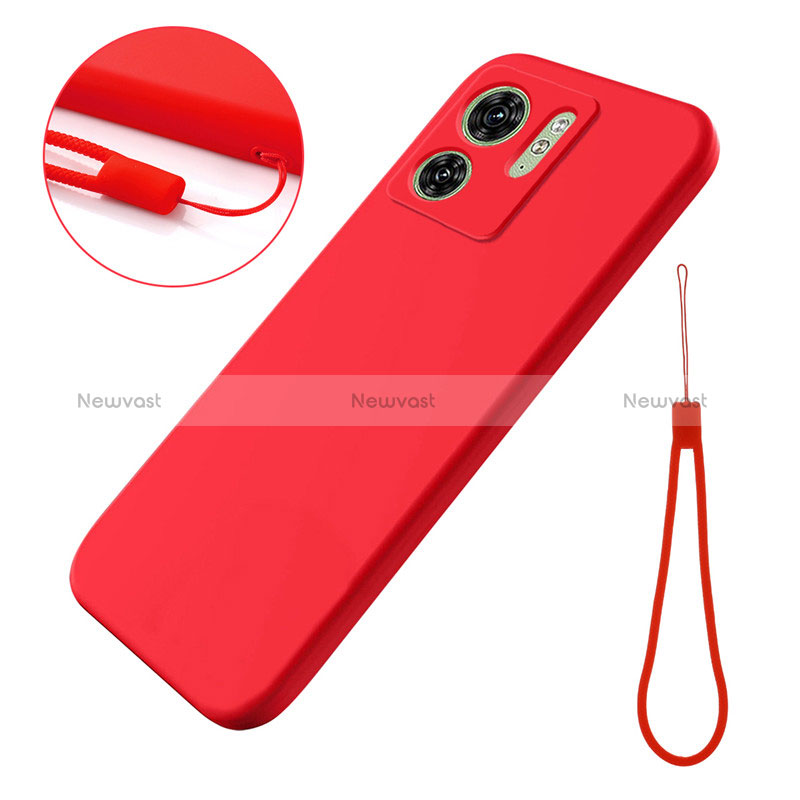 Ultra-thin Silicone Gel Soft Case 360 Degrees Cover for Motorola Moto Edge (2023) 5G Red