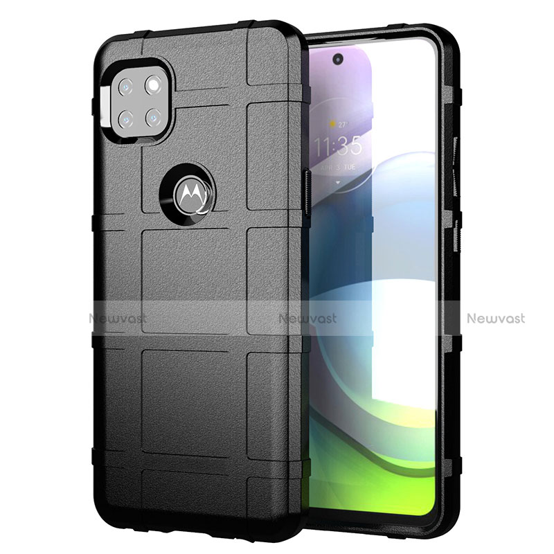 Ultra-thin Silicone Gel Soft Case 360 Degrees Cover for Motorola Moto G 5G Black