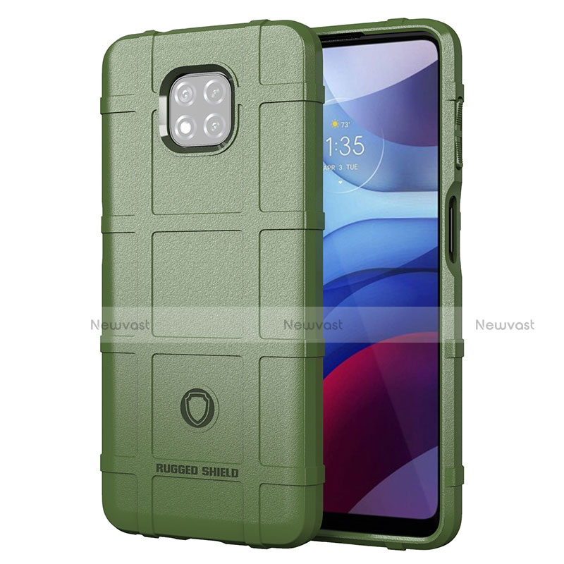 Ultra-thin Silicone Gel Soft Case 360 Degrees Cover for Motorola Moto G Power (2021) Green