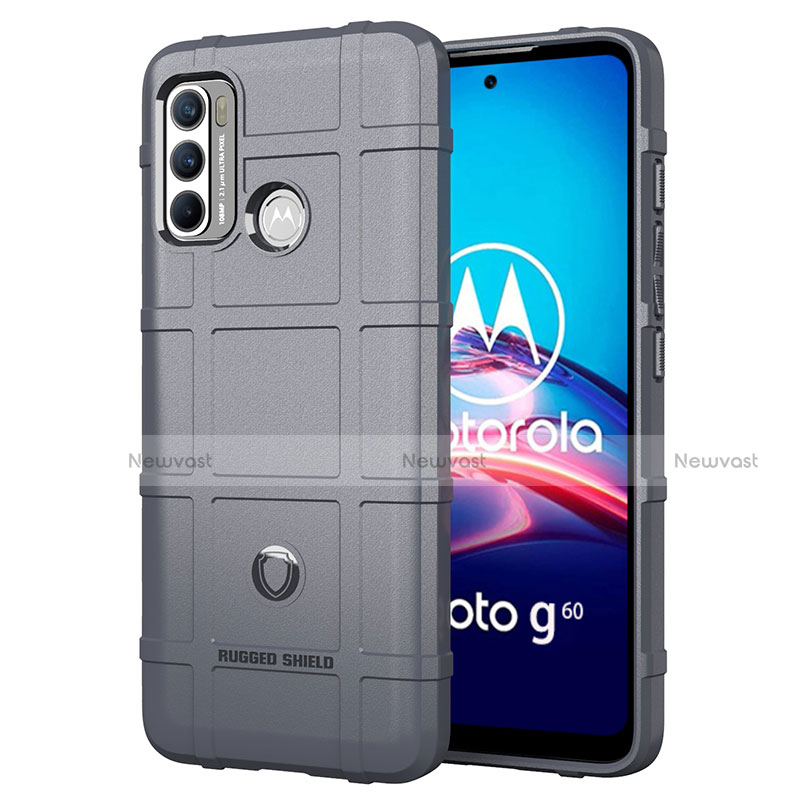 Ultra-thin Silicone Gel Soft Case 360 Degrees Cover for Motorola Moto G40 Fusion Gray