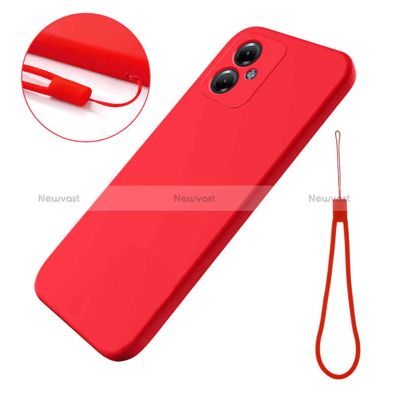 Ultra-thin Silicone Gel Soft Case 360 Degrees Cover for Motorola Moto G54 5G Red