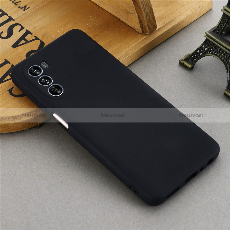 Ultra-thin Silicone Gel Soft Case 360 Degrees Cover for Motorola Moto G62 5G Black