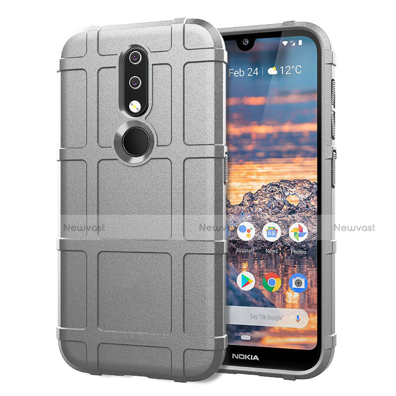 Ultra-thin Silicone Gel Soft Case 360 Degrees Cover for Nokia 4.2 Gray