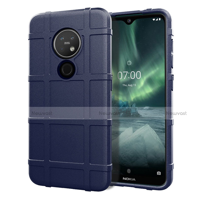 Ultra-thin Silicone Gel Soft Case 360 Degrees Cover for Nokia 7.2 Blue