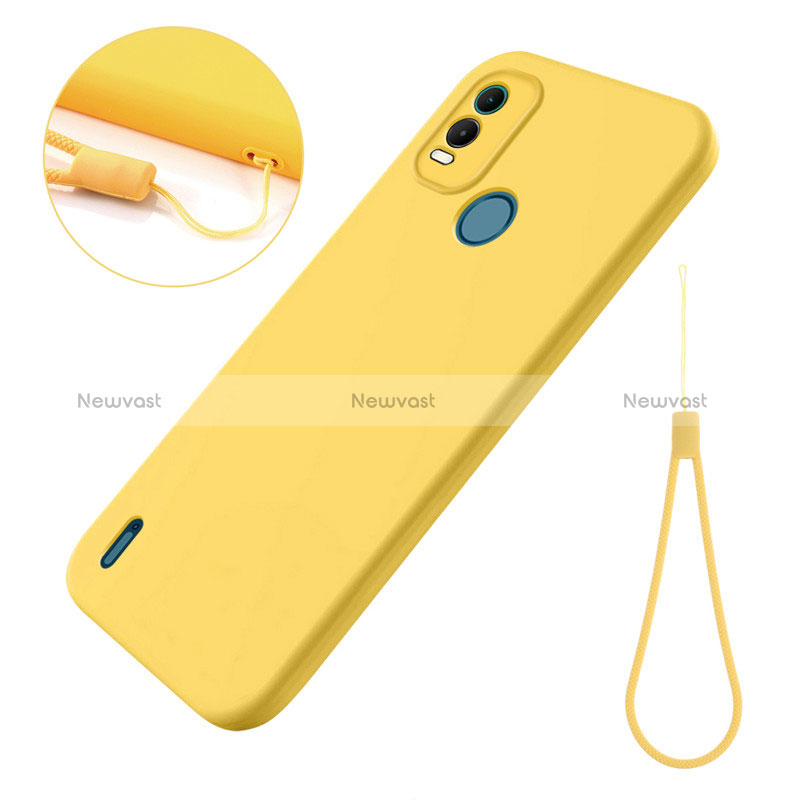 Ultra-thin Silicone Gel Soft Case 360 Degrees Cover for Nokia G11 Plus Yellow