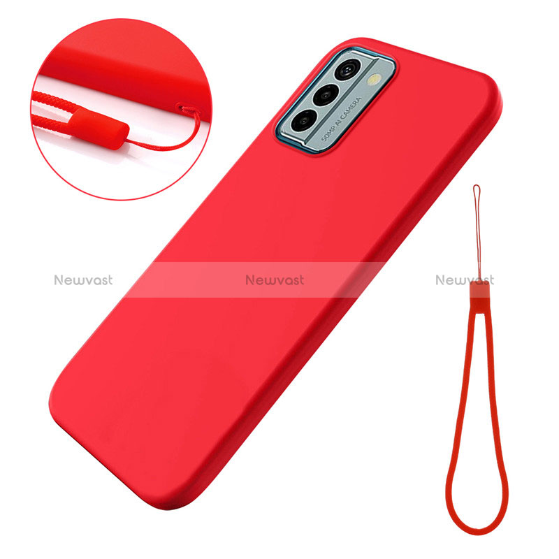 Ultra-thin Silicone Gel Soft Case 360 Degrees Cover for Nokia G22 Red