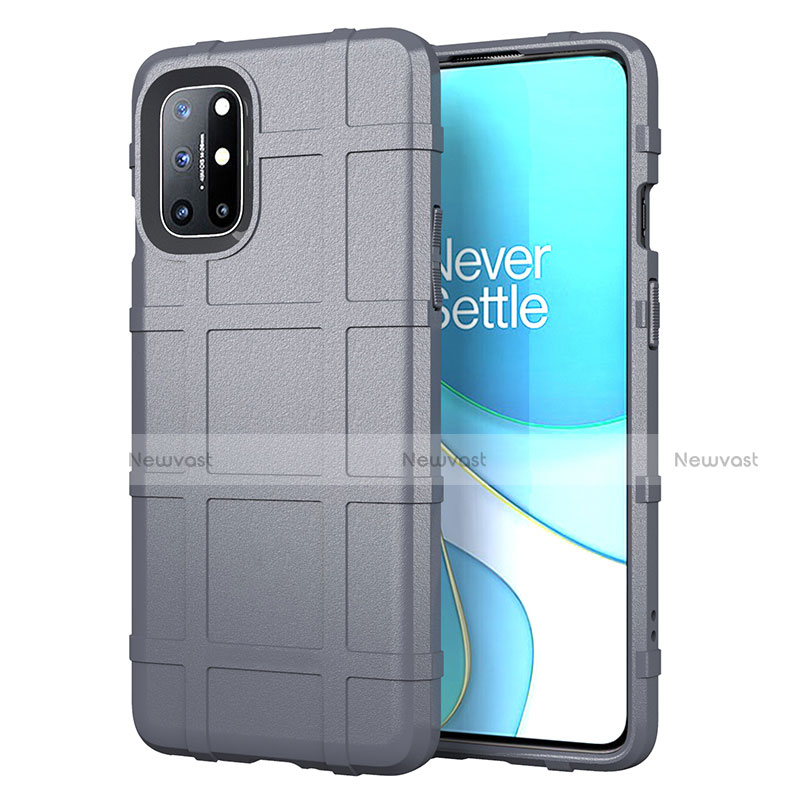 Ultra-thin Silicone Gel Soft Case 360 Degrees Cover for OnePlus 8T 5G Gray