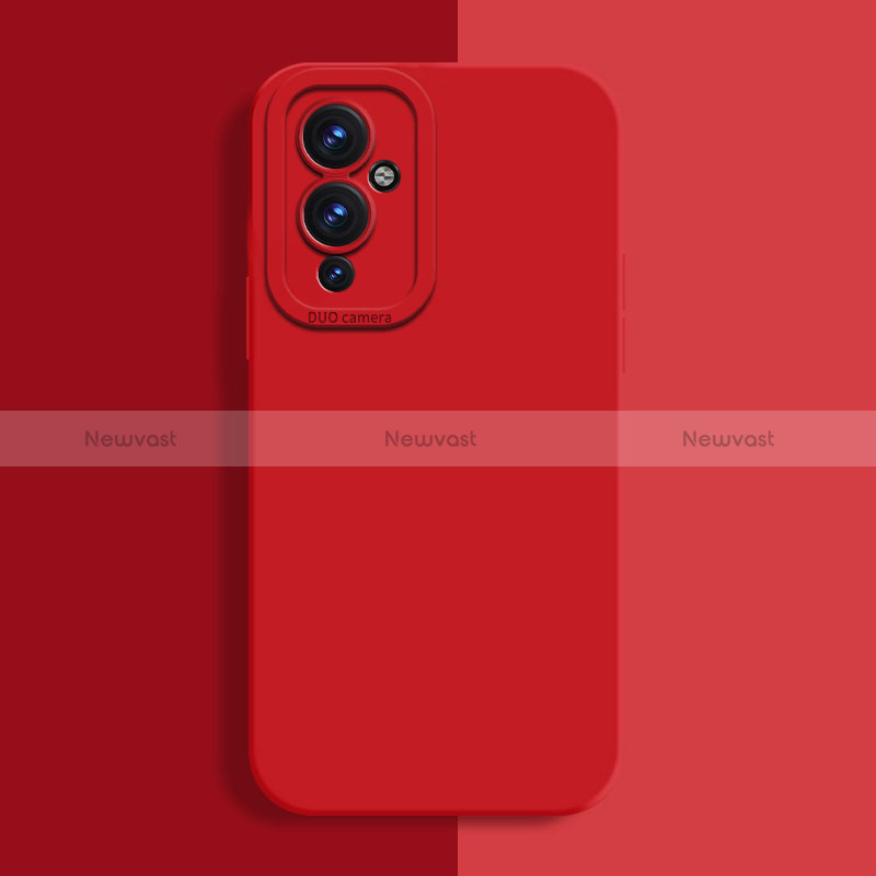 Ultra-thin Silicone Gel Soft Case 360 Degrees Cover for OnePlus 9 5G Red