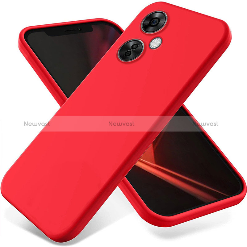 Ultra-thin Silicone Gel Soft Case 360 Degrees Cover for OnePlus Nord CE 3 5G Red