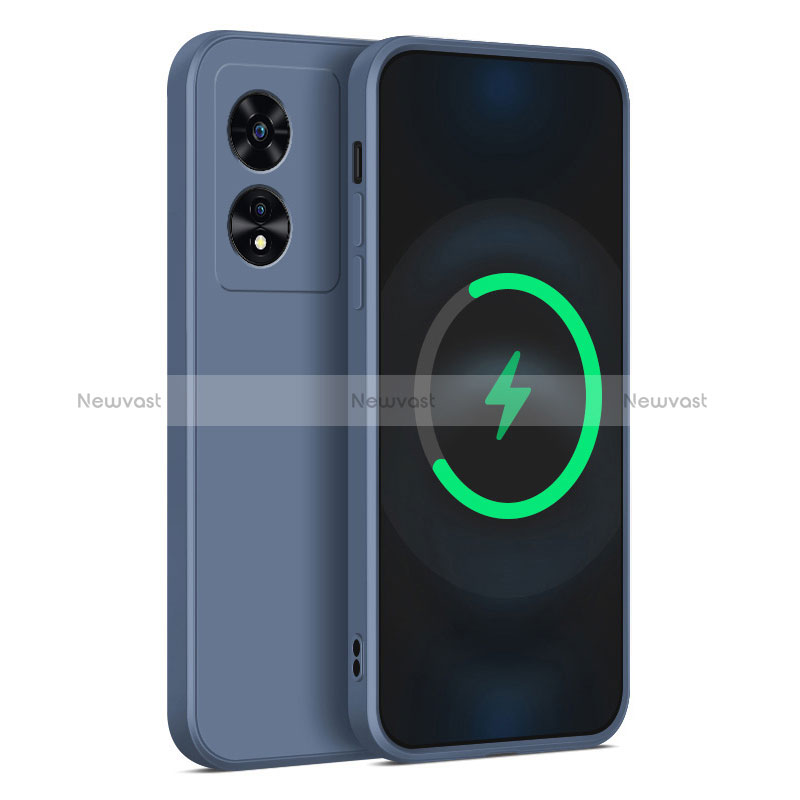 Ultra-thin Silicone Gel Soft Case 360 Degrees Cover for Oppo A1 Pro 5G Lavender Gray