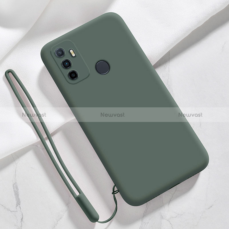 Ultra-thin Silicone Gel Soft Case 360 Degrees Cover for Oppo A11s Midnight Green