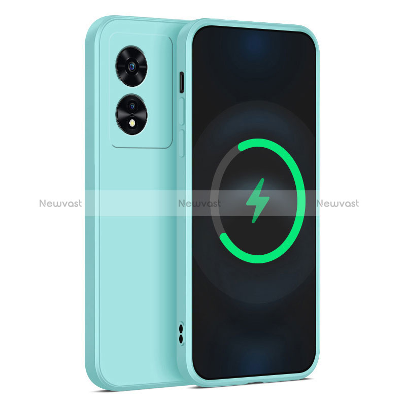 Ultra-thin Silicone Gel Soft Case 360 Degrees Cover for Oppo A1x 5G Mint Blue