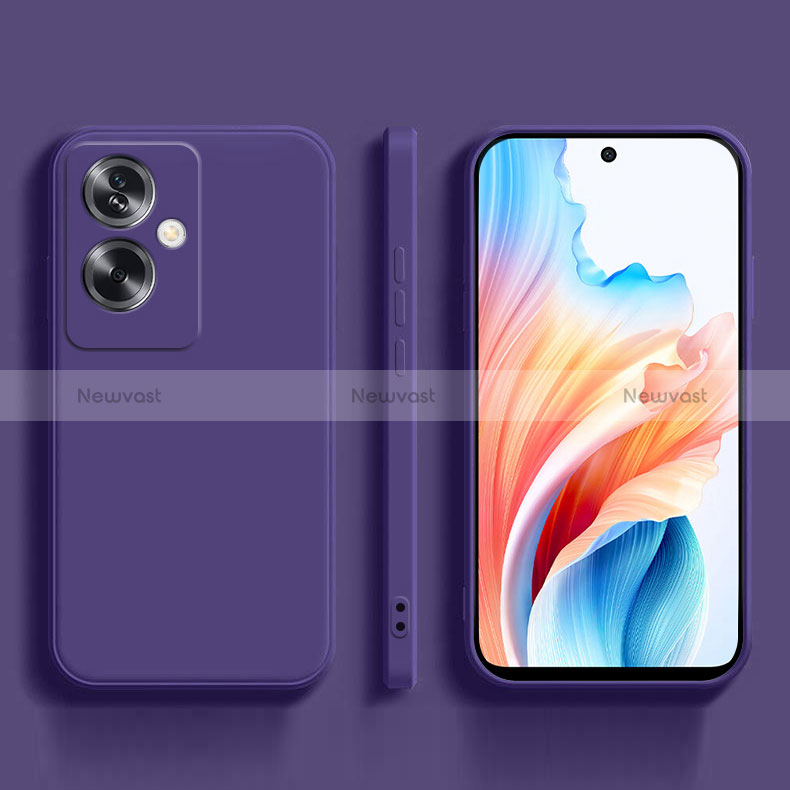 Ultra-thin Silicone Gel Soft Case 360 Degrees Cover for Oppo A2 5G Purple