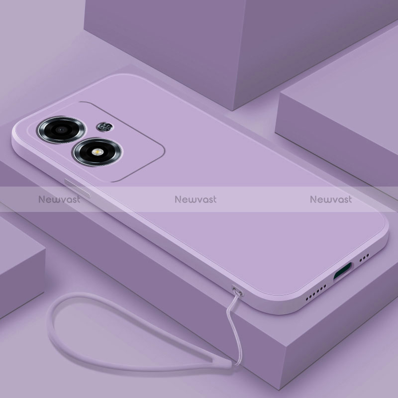 Ultra-thin Silicone Gel Soft Case 360 Degrees Cover for Oppo A2m 5G Purple