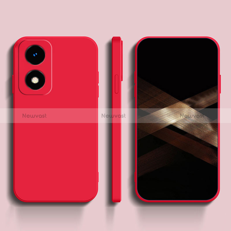 Ultra-thin Silicone Gel Soft Case 360 Degrees Cover for Oppo A2x 5G Red