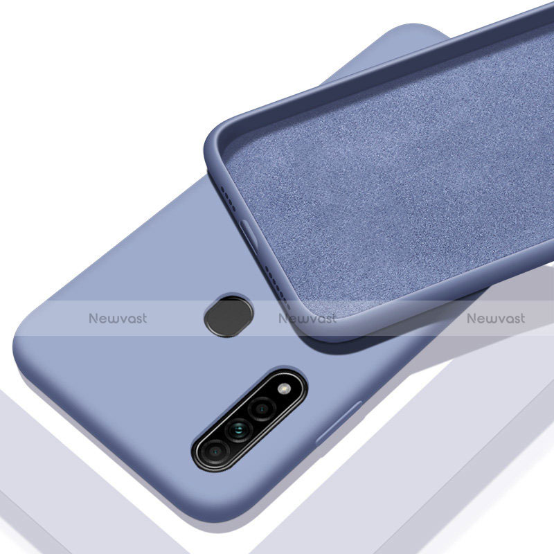 Ultra-thin Silicone Gel Soft Case 360 Degrees Cover for Oppo A31 Gray