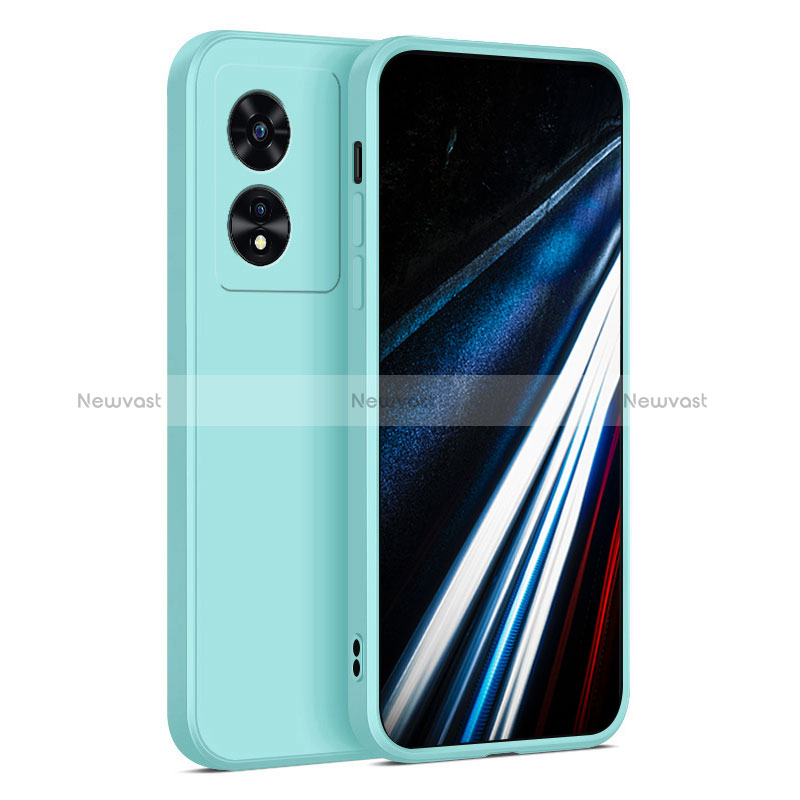 Ultra-thin Silicone Gel Soft Case 360 Degrees Cover for Oppo A38 Cyan