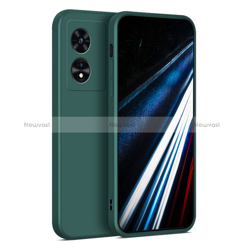 Ultra-thin Silicone Gel Soft Case 360 Degrees Cover for Oppo A38 Midnight Green