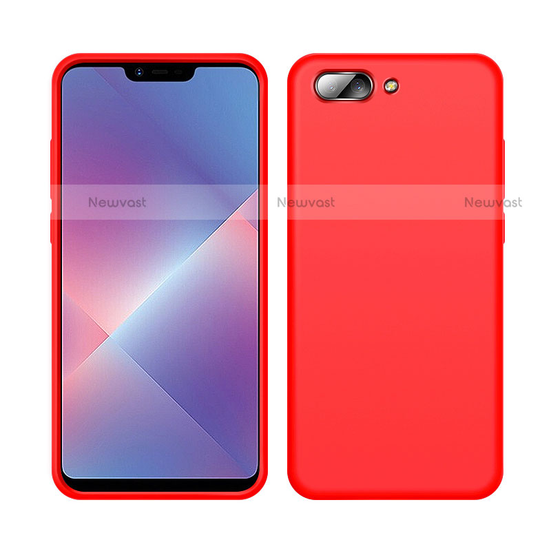 Ultra-thin Silicone Gel Soft Case 360 Degrees Cover for Oppo A5 Red