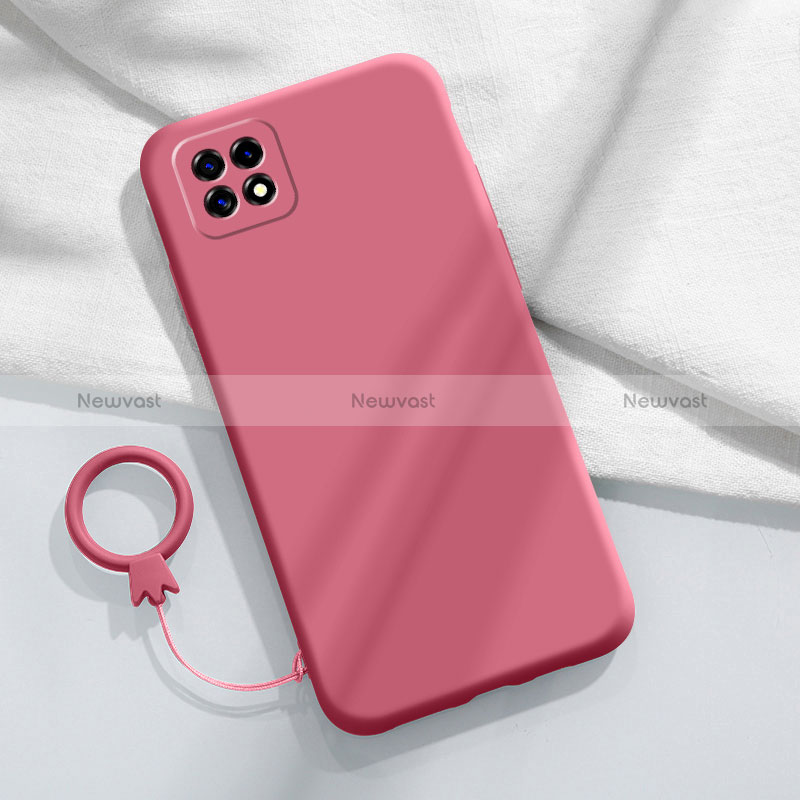 Ultra-thin Silicone Gel Soft Case 360 Degrees Cover for Oppo A53 5G Red