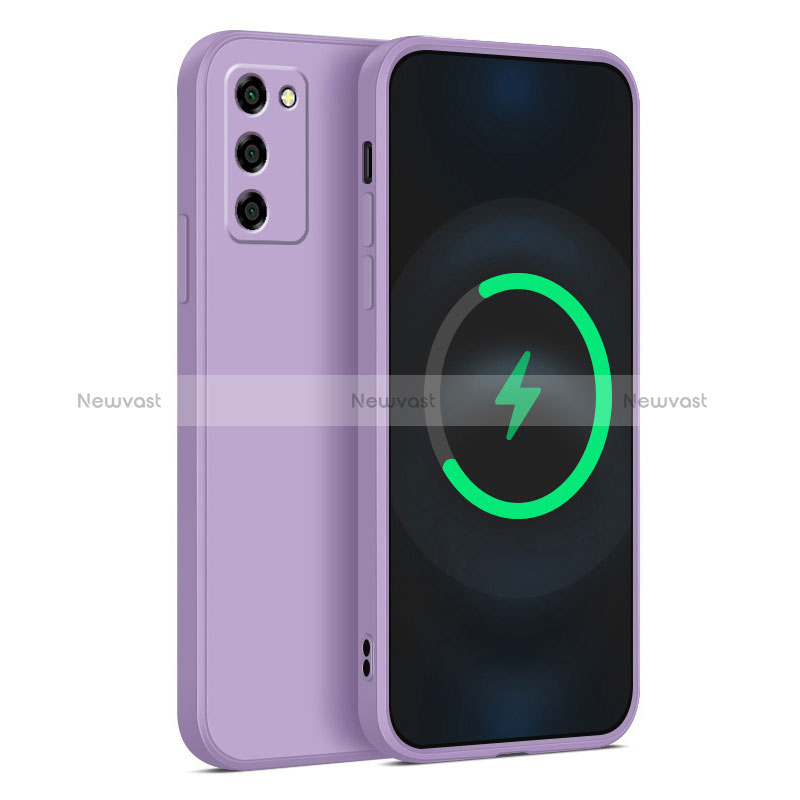 Ultra-thin Silicone Gel Soft Case 360 Degrees Cover for Oppo A53s 5G Clove Purple