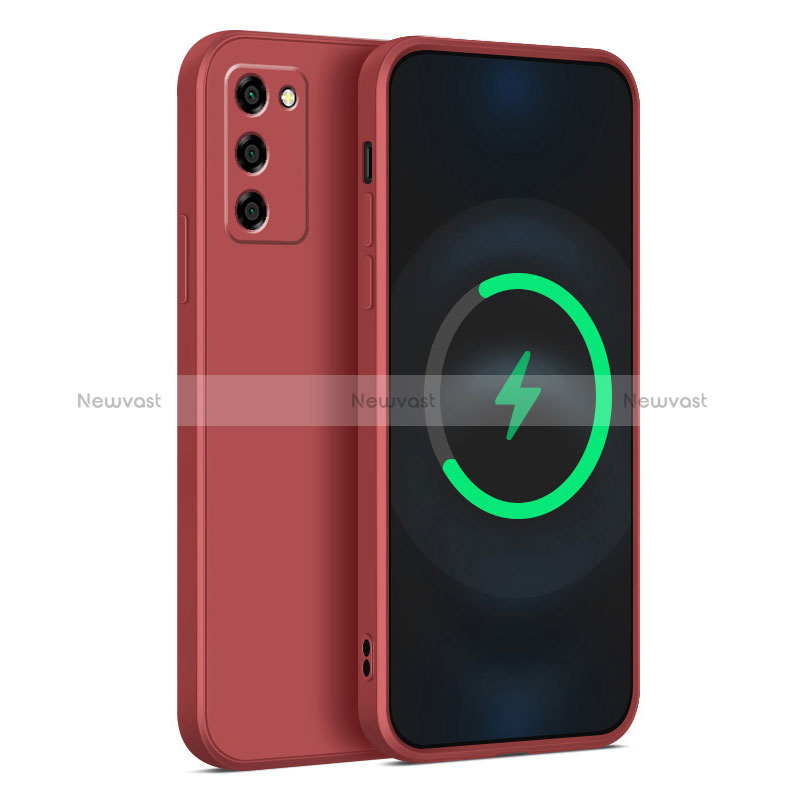 Ultra-thin Silicone Gel Soft Case 360 Degrees Cover for Oppo A53s 5G Red