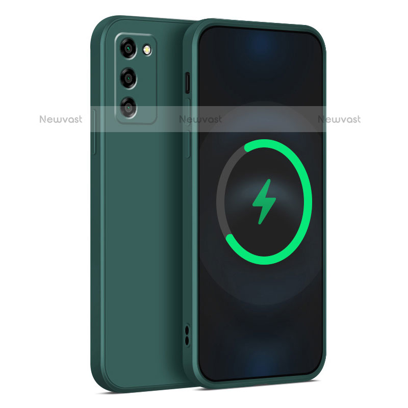 Ultra-thin Silicone Gel Soft Case 360 Degrees Cover for Oppo A55 5G Midnight Green