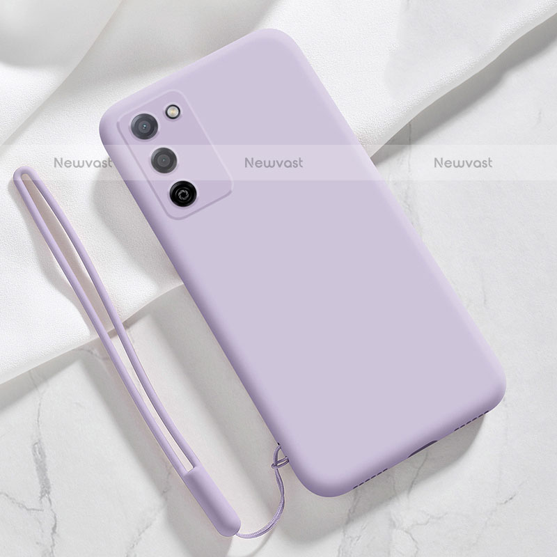 Ultra-thin Silicone Gel Soft Case 360 Degrees Cover for Oppo A55S 5G Clove Purple