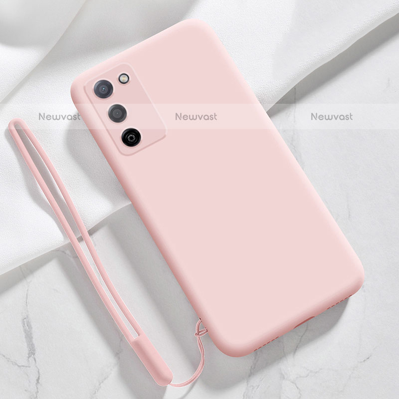Ultra-thin Silicone Gel Soft Case 360 Degrees Cover for Oppo A55S 5G Pink