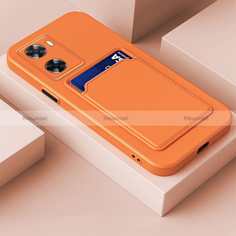 Ultra-thin Silicone Gel Soft Case 360 Degrees Cover for Oppo A57 4G Orange