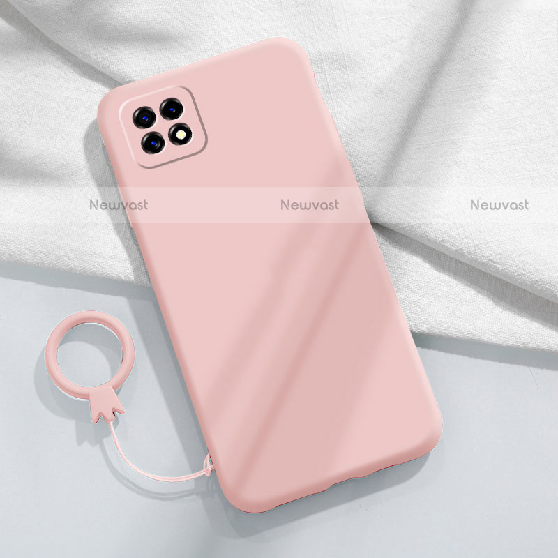 Ultra-thin Silicone Gel Soft Case 360 Degrees Cover for Oppo A72 5G Pink