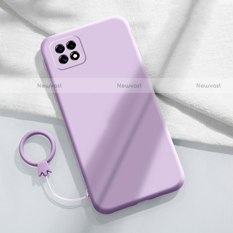 Ultra-thin Silicone Gel Soft Case 360 Degrees Cover for Oppo A72 5G Purple