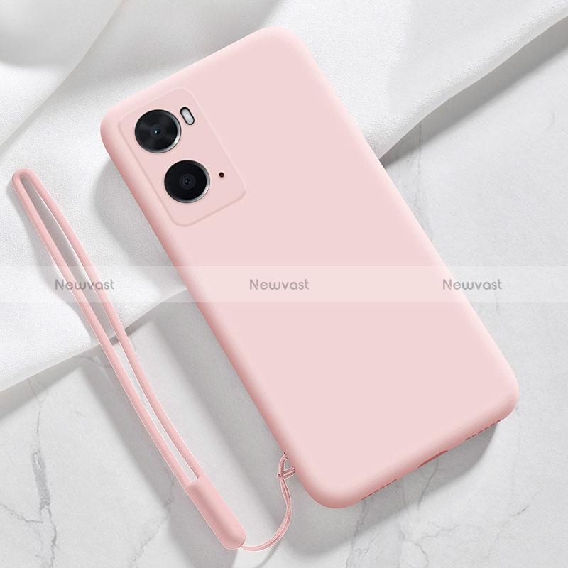Ultra-thin Silicone Gel Soft Case 360 Degrees Cover for Oppo A76 Pink
