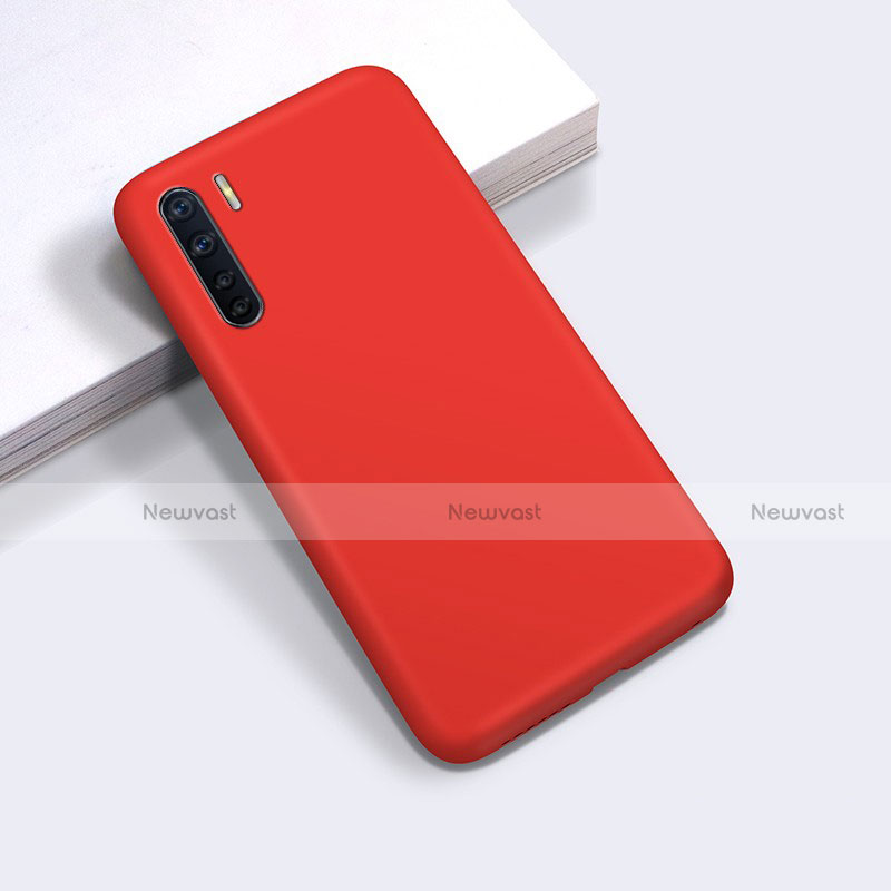 Ultra-thin Silicone Gel Soft Case 360 Degrees Cover for Oppo A91 Red