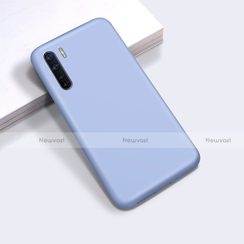 Ultra-thin Silicone Gel Soft Case 360 Degrees Cover for Oppo A91 Sky Blue