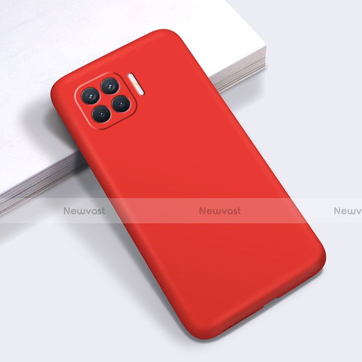 Ultra-thin Silicone Gel Soft Case 360 Degrees Cover for Oppo A93 Red