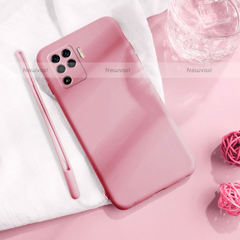 Ultra-thin Silicone Gel Soft Case 360 Degrees Cover for Oppo A94 4G Pink