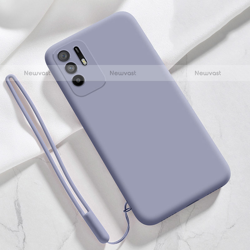 Ultra-thin Silicone Gel Soft Case 360 Degrees Cover for Oppo A94 5G Lavender Gray