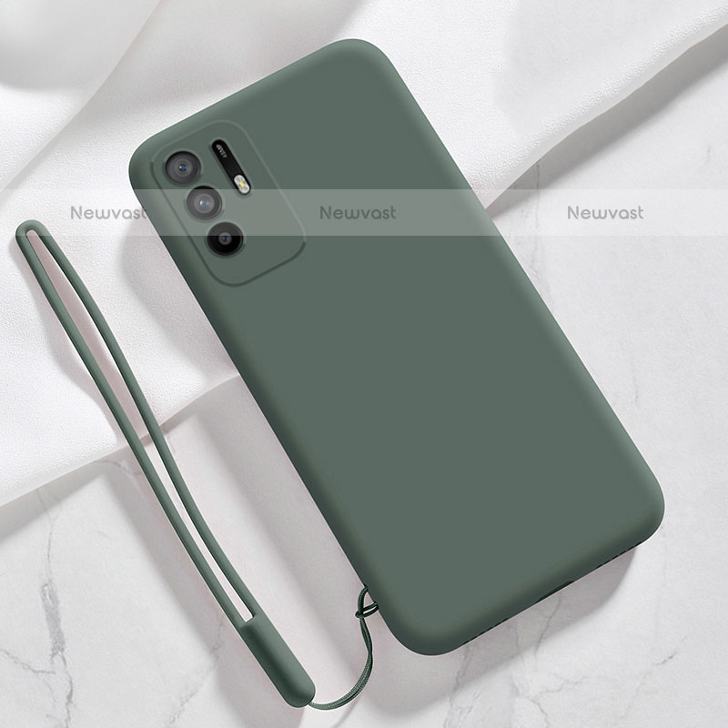 Ultra-thin Silicone Gel Soft Case 360 Degrees Cover for Oppo A94 5G Midnight Green