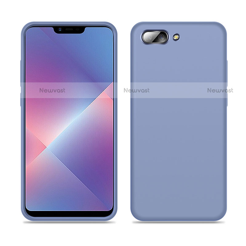 Ultra-thin Silicone Gel Soft Case 360 Degrees Cover for Oppo AX5 Lavender Gray