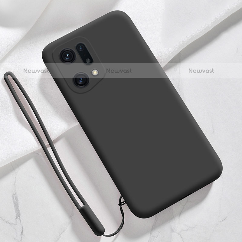 Ultra-thin Silicone Gel Soft Case 360 Degrees Cover for Oppo Find X5 Pro 5G Black