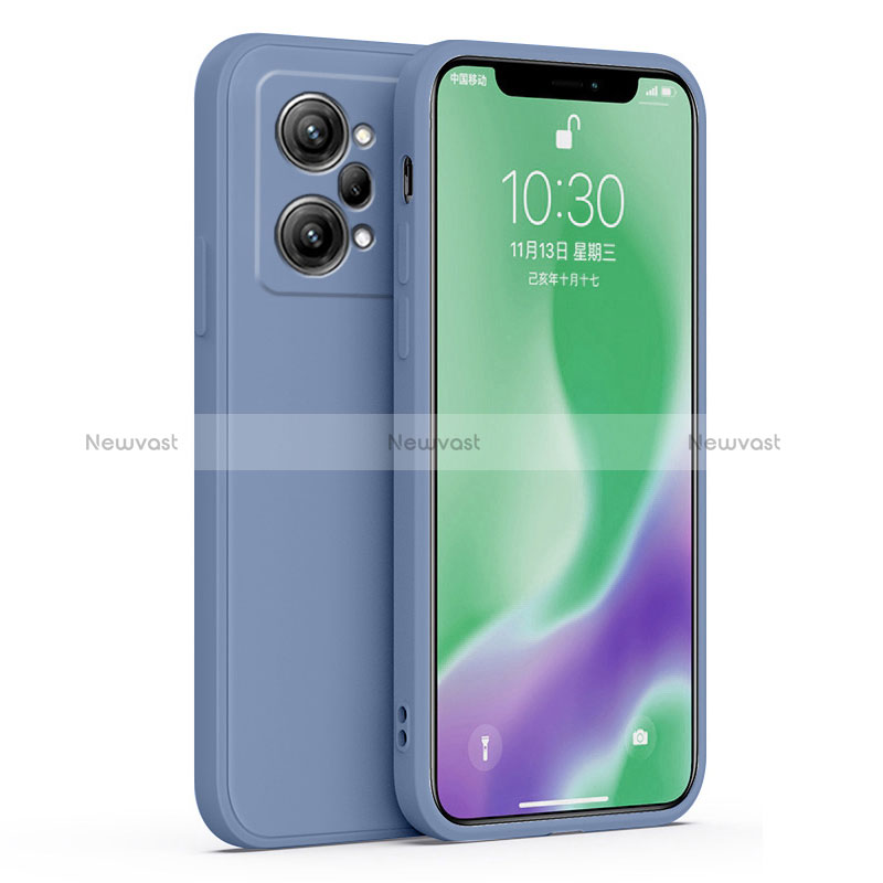 Ultra-thin Silicone Gel Soft Case 360 Degrees Cover for Oppo K10 Pro 5G Lavender Gray