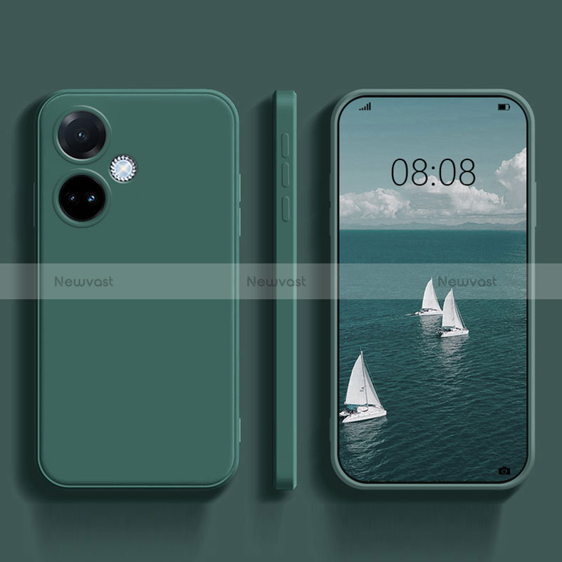 Ultra-thin Silicone Gel Soft Case 360 Degrees Cover for Oppo K11 5G Green