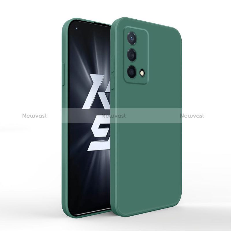 Ultra-thin Silicone Gel Soft Case 360 Degrees Cover for Oppo K9 5G Midnight Green