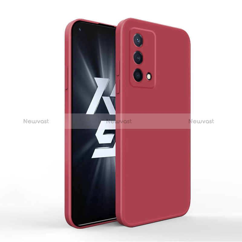 Ultra-thin Silicone Gel Soft Case 360 Degrees Cover for Oppo K9 5G Red