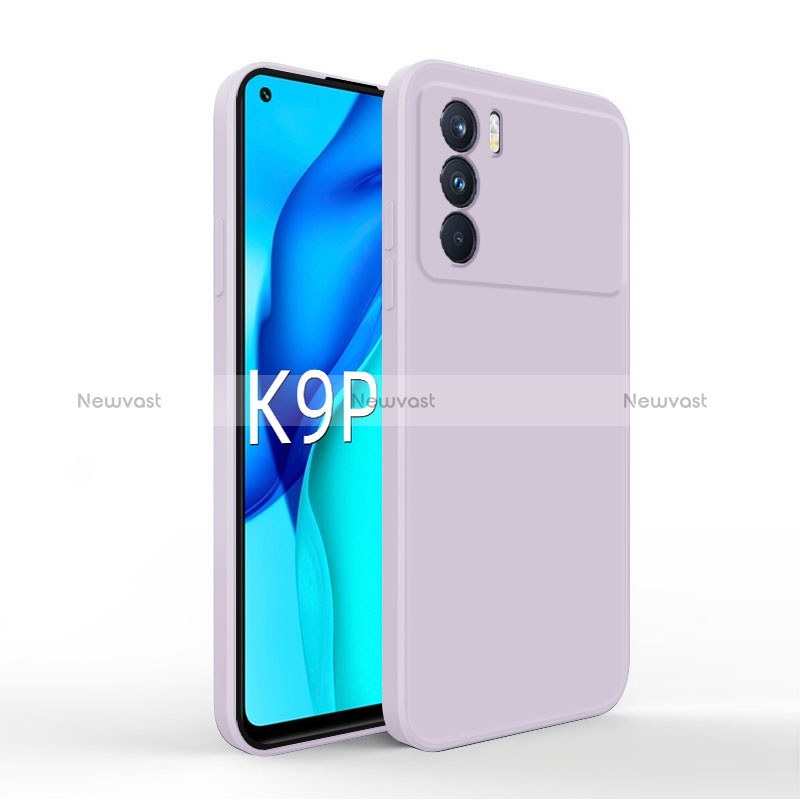 Ultra-thin Silicone Gel Soft Case 360 Degrees Cover for Oppo K9 Pro 5G Clove Purple