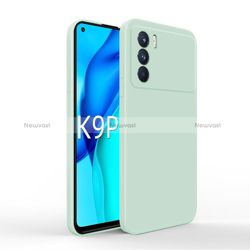 Ultra-thin Silicone Gel Soft Case 360 Degrees Cover for Oppo K9 Pro 5G Mint Blue