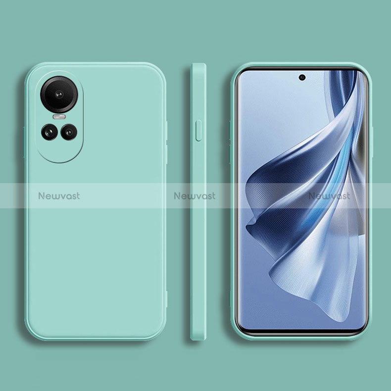 Ultra-thin Silicone Gel Soft Case 360 Degrees Cover for Oppo Reno10 Pro 5G Cyan