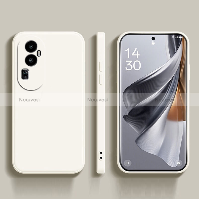 Ultra-thin Silicone Gel Soft Case 360 Degrees Cover for Oppo Reno10 Pro+ Plus 5G White